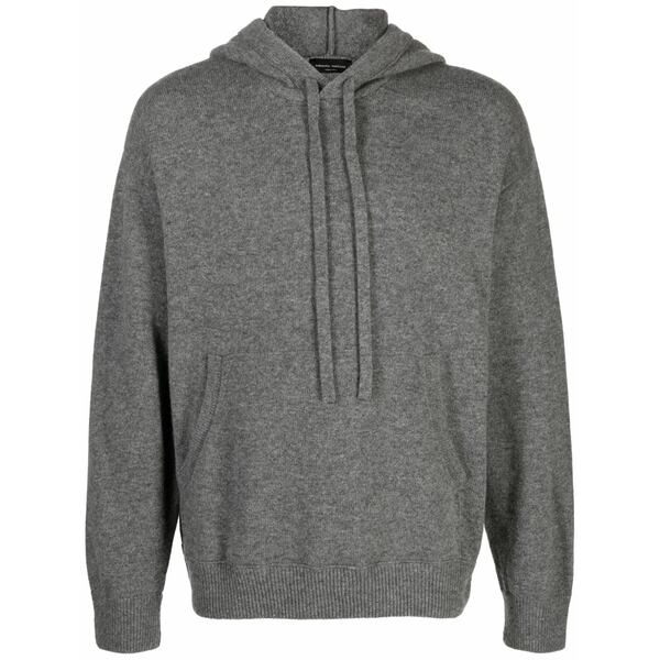 ロベルトコリーナ メンズ パーカー・スウェットシャツ アウター M￡lange-effect merino-blend knitted hoodie Grey
