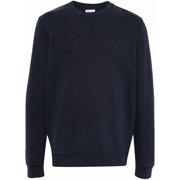 サンスペル メンズ パーカー・スウェットシャツ アウター Ribbed-collar cotton sweatshirt Blue