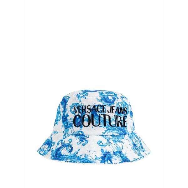 呼びりん探し回る メンズ かぶり笠 佩び物 Barocco-print bucket hat White
