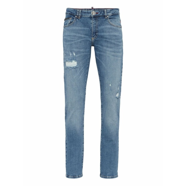 フィリップ飾り気の無い メンズ ジーンズズボン下 ボトムス Straight jeans Blue