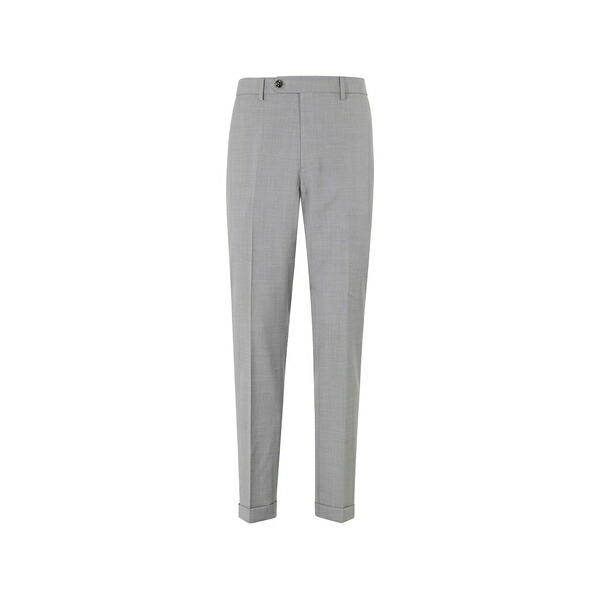 ベルウィッチ メンズ 心地好いズボン下 ボトムス Pressed-crease turned-up trousers Grey