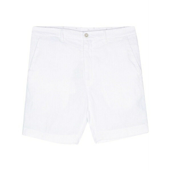 １２０％リノ メンズ 心地好いズボン下 ボトムス Linen chino shorts White