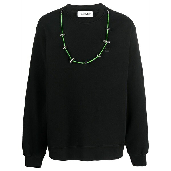アンブッシュ メンズ パーカー・スウェットシャツ アウター Stoppers crew neck sweatshirt Black