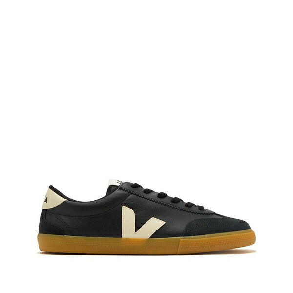 ヴェジャ レディース スニーカー シューズ Volley leather black pierre sneakers Black|asty