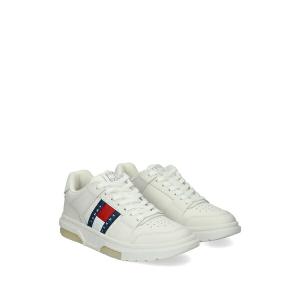 トミー ヒルフィガー レディース スニーカー シューズ Panelled perforated sneakers White