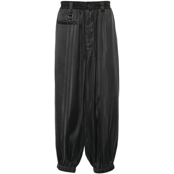 ワイスロバート・エドワード・リー メンズ 心地よいズボン下 ボトムス Striped tapered trousers Black
