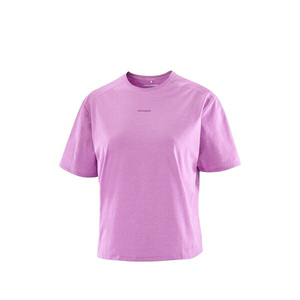 サロモン レディース プルオーバー トップス Logo-print t-shirt Pink