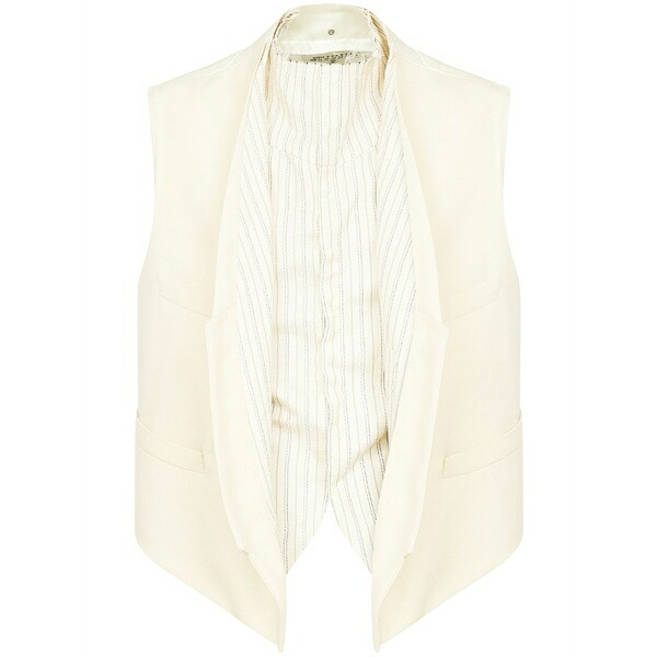 マルタンマルジェラ メンズ 厚地の外套 アウター Striped-panel waistcoat Neutrals
