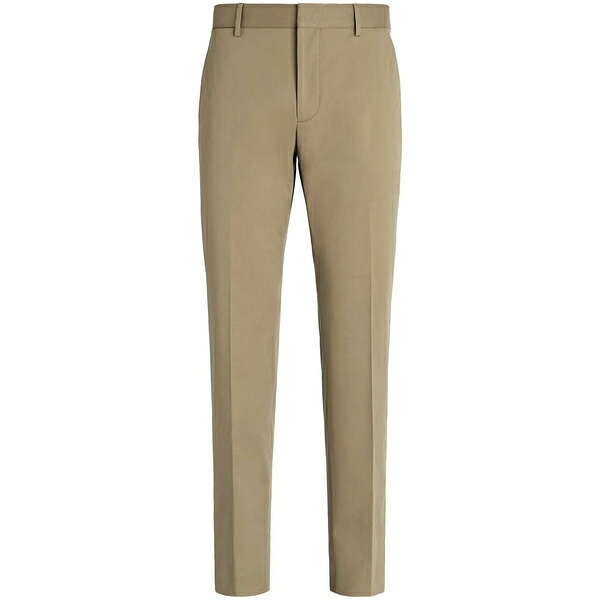 ゼニア メンズ カジュアルパンツ ボトムス Tailored cotton trousers Brown｜asty