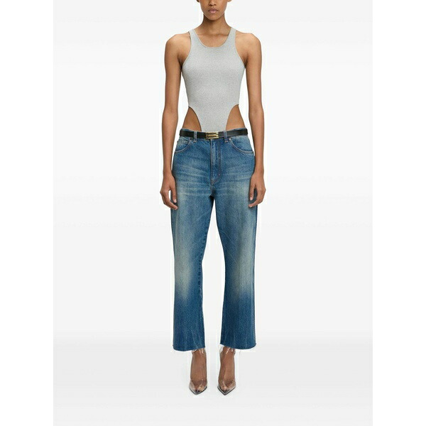 ヴィクトリア ベッカム レディース カットソー トップス High leg-cut bodysuit Grey