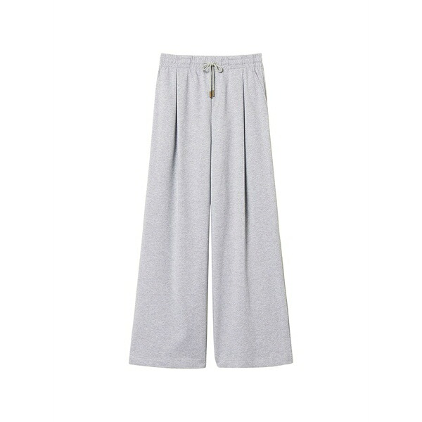 ツイン仕掛ける レディース 心地好いズボン下 ボトムス Drawstring trousers Grey
