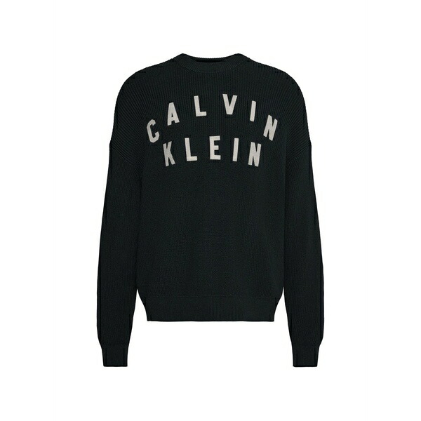 カルバンクライン メンズ 編み物\u0026プルオーバー アウター Varsity-logo jumper Blue