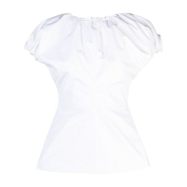 ジル・サンダー レディース シャツ トップス Puff-sleeve cotton top White｜asty
