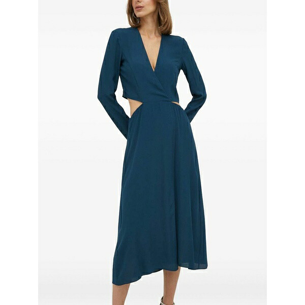 パトリツィア ペペ レディース 衣裳 トップス Cut-out long-sleeve MIDI dress Blue