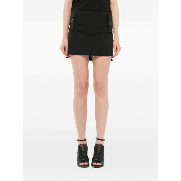ジバンシー レディース スコート ボトムス Podium logo-patch skirt Black