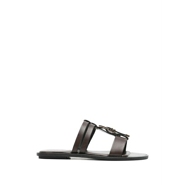 タマリス レディース サンダル シューズ Buckle-detail multi-strap flat sandals Brown