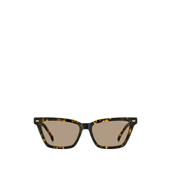 カレーナ レディース 黒眼鏡＆アイウェア 付属物 Tortoiseshell-effect rectangle-frame sunglasses Brown