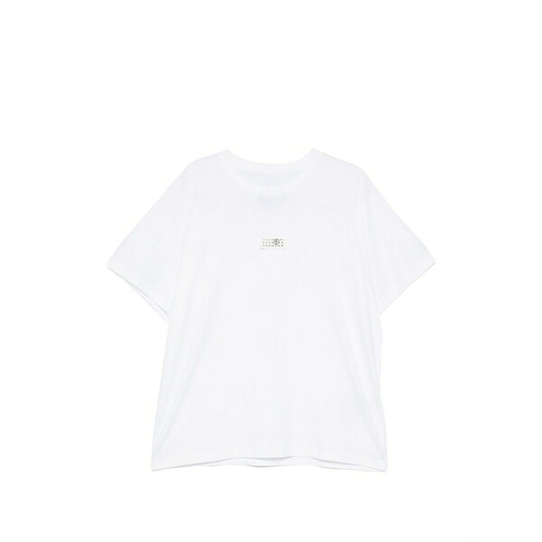 マルタンマルジェラ メンズ スポーツシャツ トップス Logo-patch t-shirt White