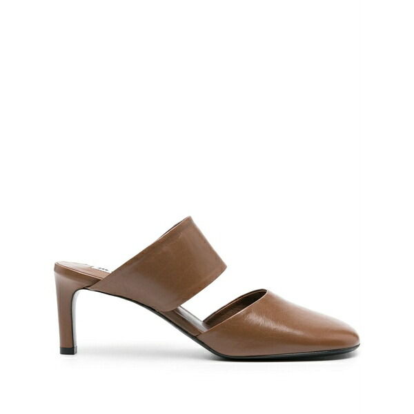 ジル・サンダー レディース サンダル シューズ 65粍 square-toe mules Brown