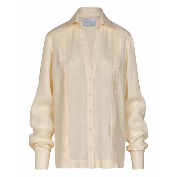 ジョハンナ・オーティズ レディース シャツ トップス Manly guayabera linen shirt Neutrals|asty