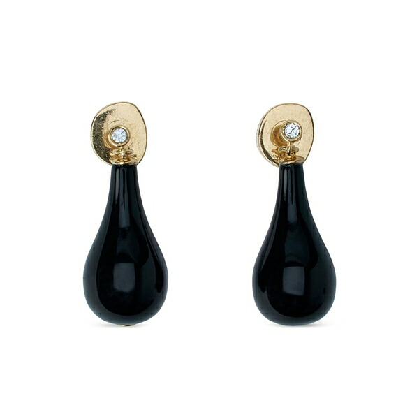 トーテム レディース ピアス＆イヤリング アクセサリー Crystal-embellished earrings Black｜asty