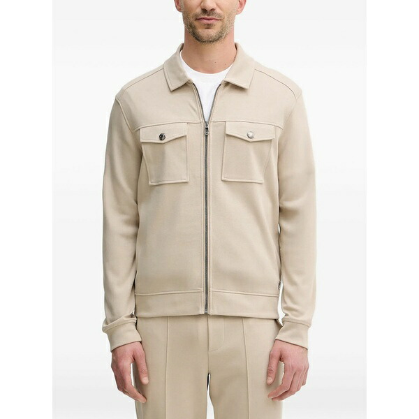 ジョープ メンズ パーカー・スウェットシャツ アウター Zip-up sweatshirt Neutrals