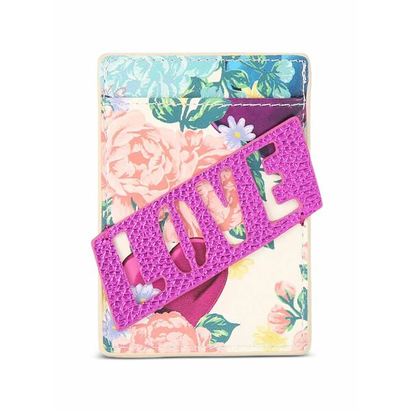 カートジェイガーロンドン レディース 銭入れ 添え物 Floral-pattern cardholder Neutrals