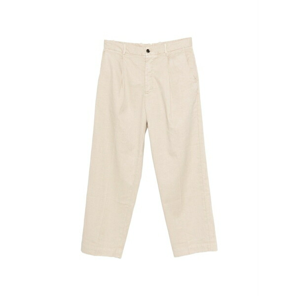 野球クラブ はたご屋 ザ 昼まえ メンズ 心地好いズボン下 ボトムス Philip pleated-design trousers Neutrals