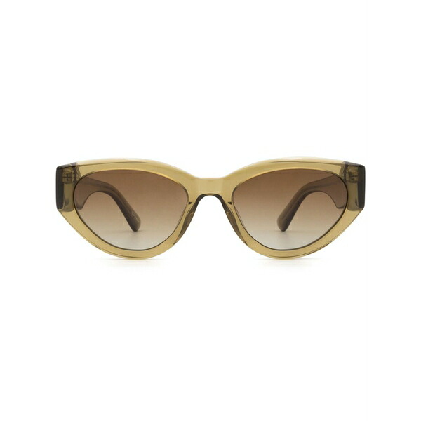 チミ レディース 黒眼鏡＆アイウェア 付属物 Cat-eye frame sunglasses Green