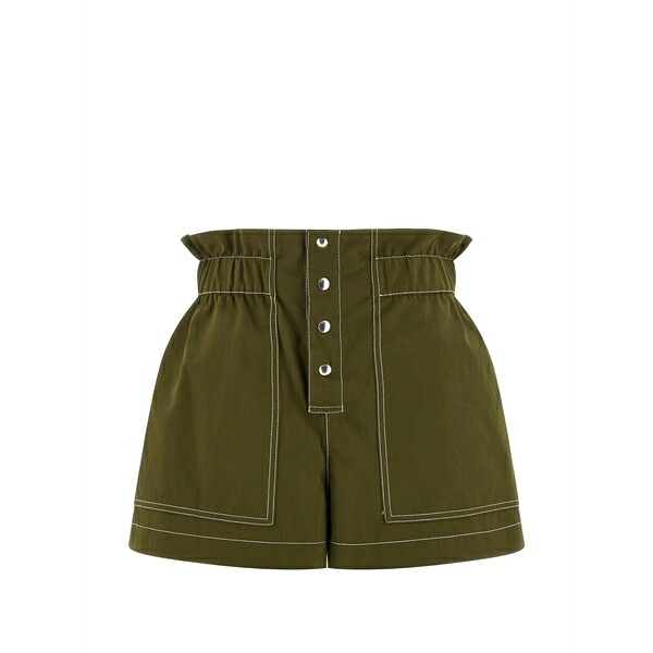 マルニ レディース 心地好いズボン下 ボトムス Contrast-stitching shorts Green