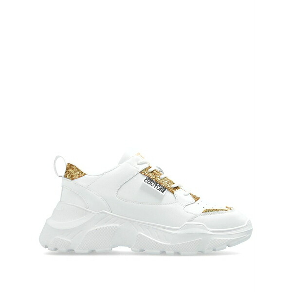 呼びりん探し回る レディース スニーカー シューズ Glittered chunky sneakers White