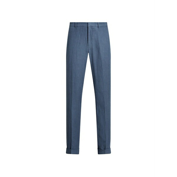 ラルフローレン メンズ カジュアルパンツ ボトムス Pressed-crease trousers Blue｜asty