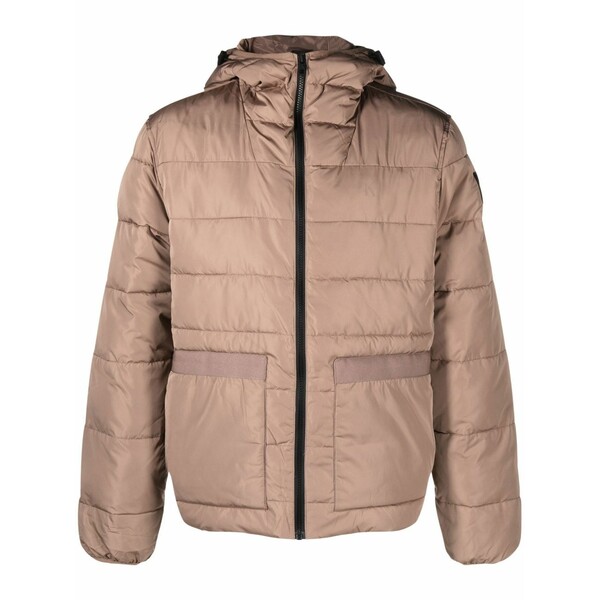 カルバンクライン メンズ 上衣＆上衣 アウター Padded hooded jacket Brown