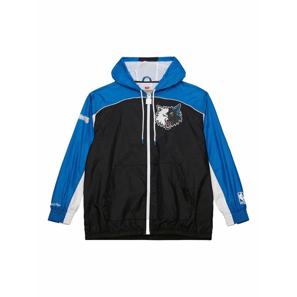 ミッチェル\u0026ネス メンズ 上衣＆上衣 アウター Big shot nba minnesota timberwolveshooded windbreaker Blue