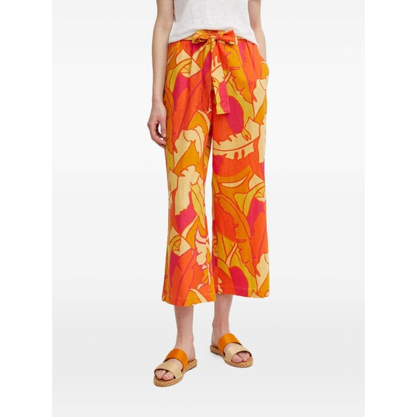 ジョセフリブコフ レディース 心地よいズボン下 ボトムス Floral-pattern trousers Orange