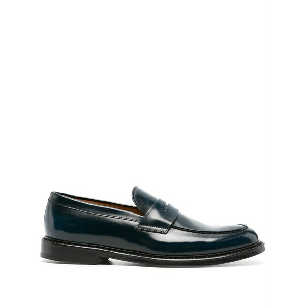 ドンカルズ メンズ スリッポン・ローファー シューズ Penny-slot leather loafers Black