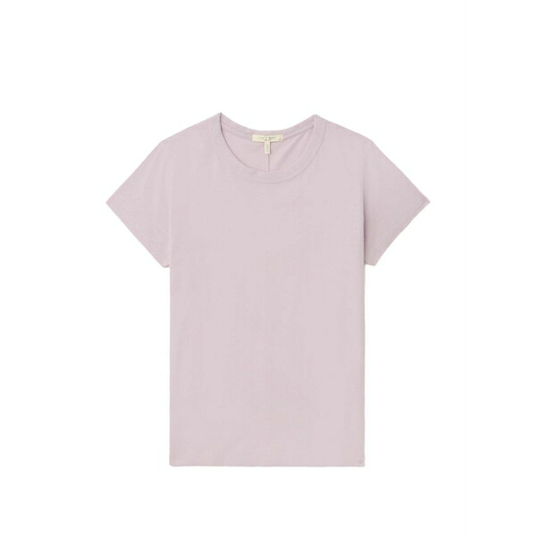 ラグアンドボーン レディース ティーシャツ トップス Ribbed trim t-shirt Pink