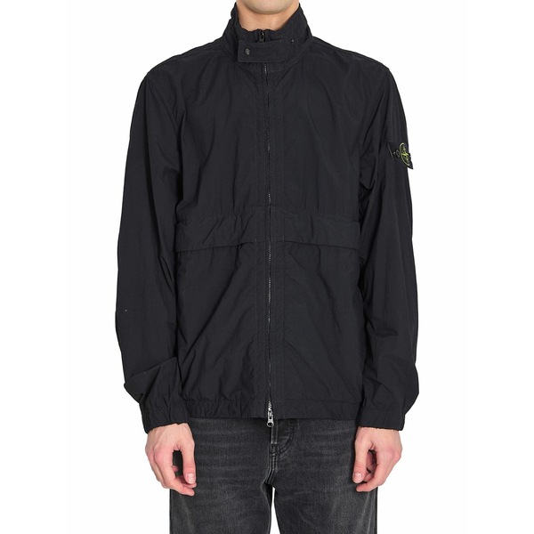 ストーンアイランド メンズ 上衣＆上衣 アウター Zip-up logo-patch jacket Black