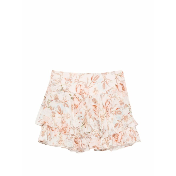 へマント\u0026ナンディータ レディース スコート ボトムス Ezra floral-print ruffled mini skirt Neutrals