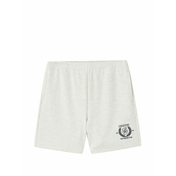 黒茶 メンズ 心地よいズボン下 ボトムス Logo patch shorts Grey