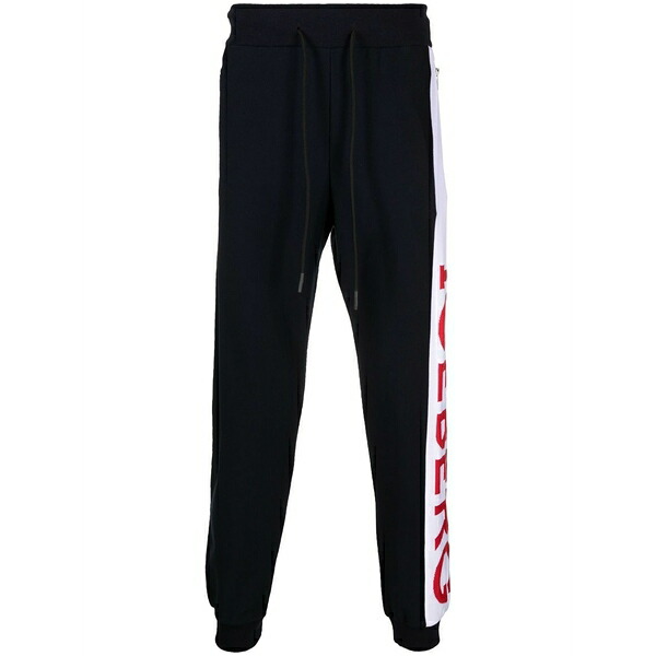 アイスバーグレタス メンズ 心地好いズボン下 ボトムス Colour-block logo track pants Blue