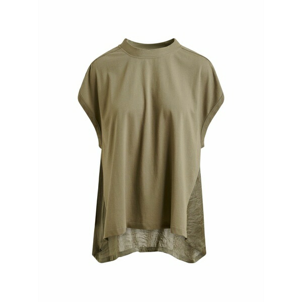 エッセンシャルアントワープ レディース プルオーバー トップス Jabana high-low t-shirt Green