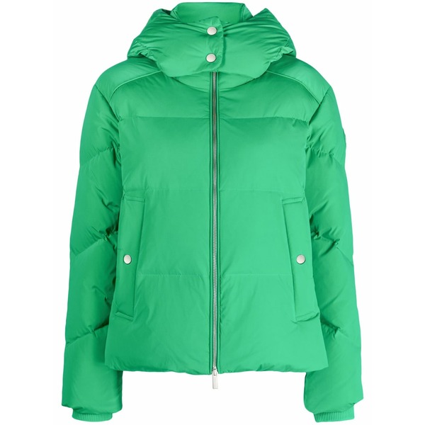 羊毛 金持ち レディース 上衣＆上衣 アウター Detachable-hood padded jacket Green
