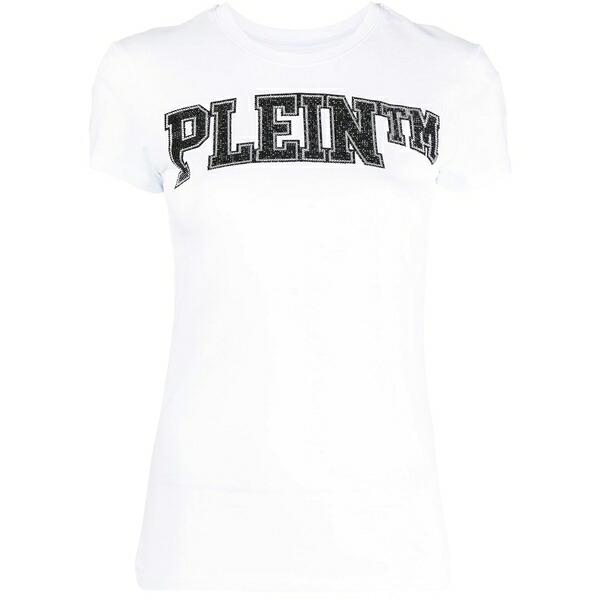 フィリップ飾り気の無い レディース プルオーバー トップス Sexy pure crystal embellished t-shirt White
