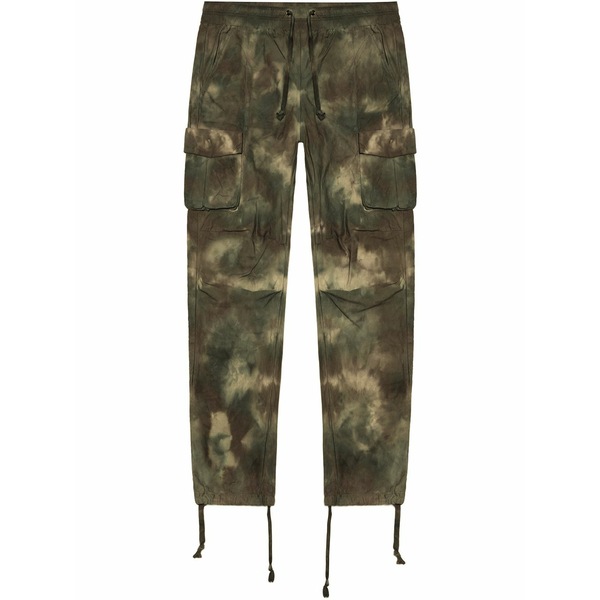 ジョン・エリオット メンズ 心地よいズボン下 ボトムス Camouflage tie-dye cargo pants Green