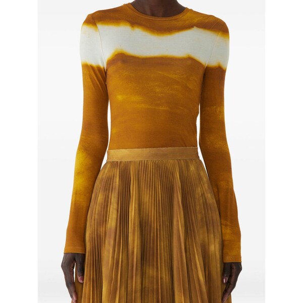 ジェイソン ウー寄せあわせ レディース プルオーバー トップス Painted stripe long-sleeve t-shirt Orange