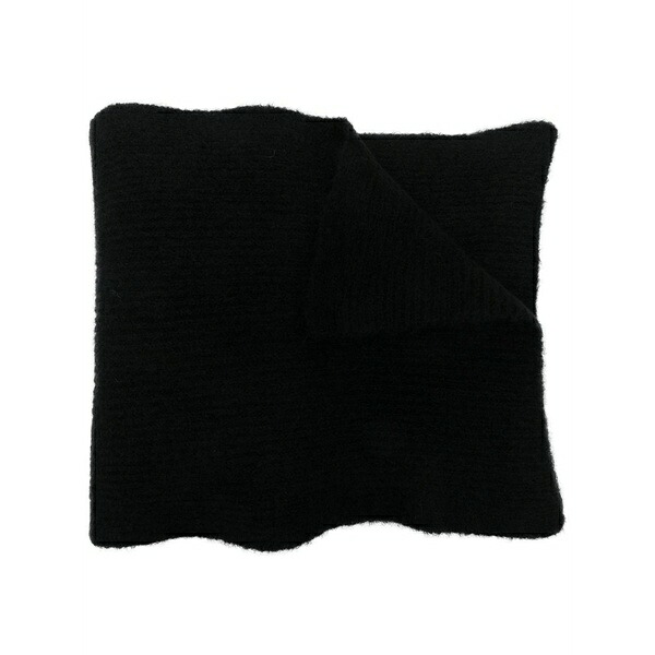 カルバンクライン メンズ えり巻き・袈裟・えり巻き 付属物 Logo-embroidered scarf Black