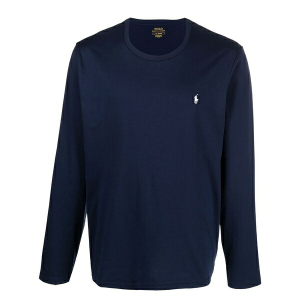 ラルフローレン メンズ Tシャツ トップス Logo-embroidered t-shirt Blue|asty