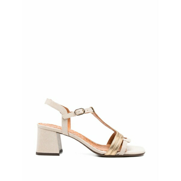 チエミハラ レディース サンダル シューズ Liluce lizard-effect t-赤ちょうちん sandals Neutrals