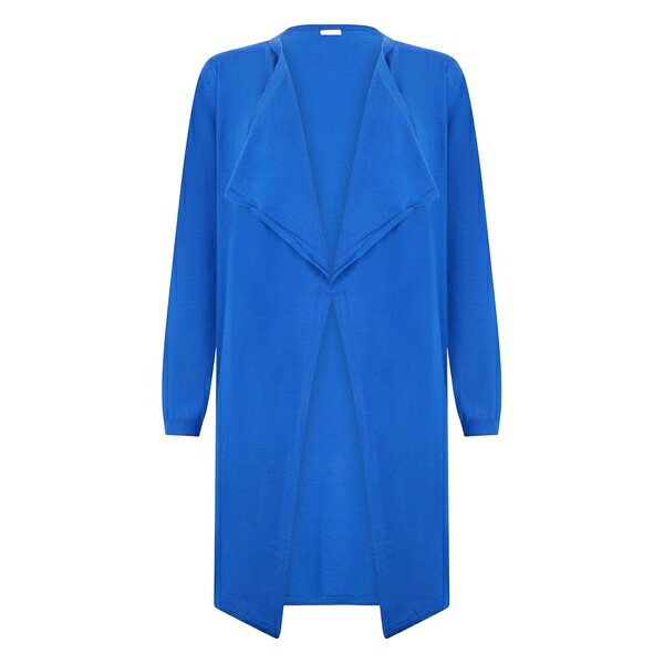 マロ レディース 厚地の外套 アウター Shawl-collar cardi-coat Blue